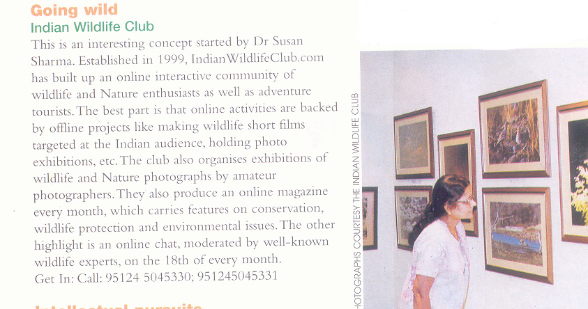 Indian Wildlife Club in Femina Scan