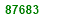 EIGHTY SEVEN THOUSAND SIX HUNDRED  AND EIGHTY THREE